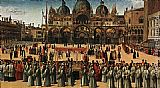 Famous Procession Paintings - Procession in Piazza S. Marco